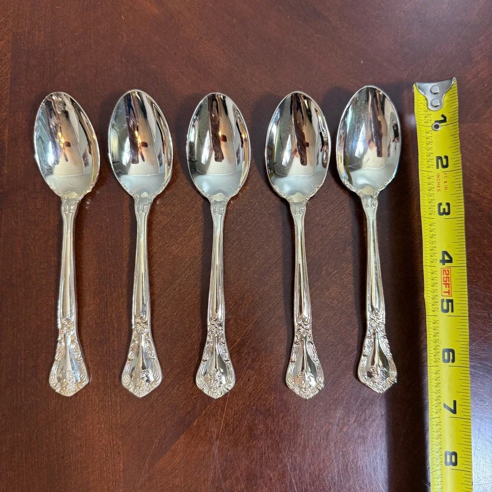 vtg Godinger Silver Plated Flatware ‎ Tea Strainer 53 Pieces floral ornate